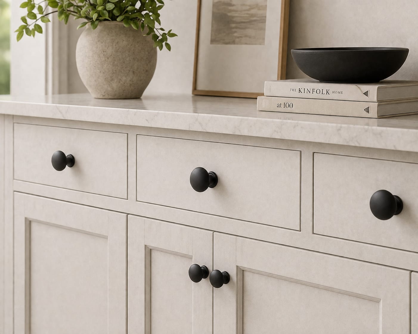 Black mushroom cabinet knob